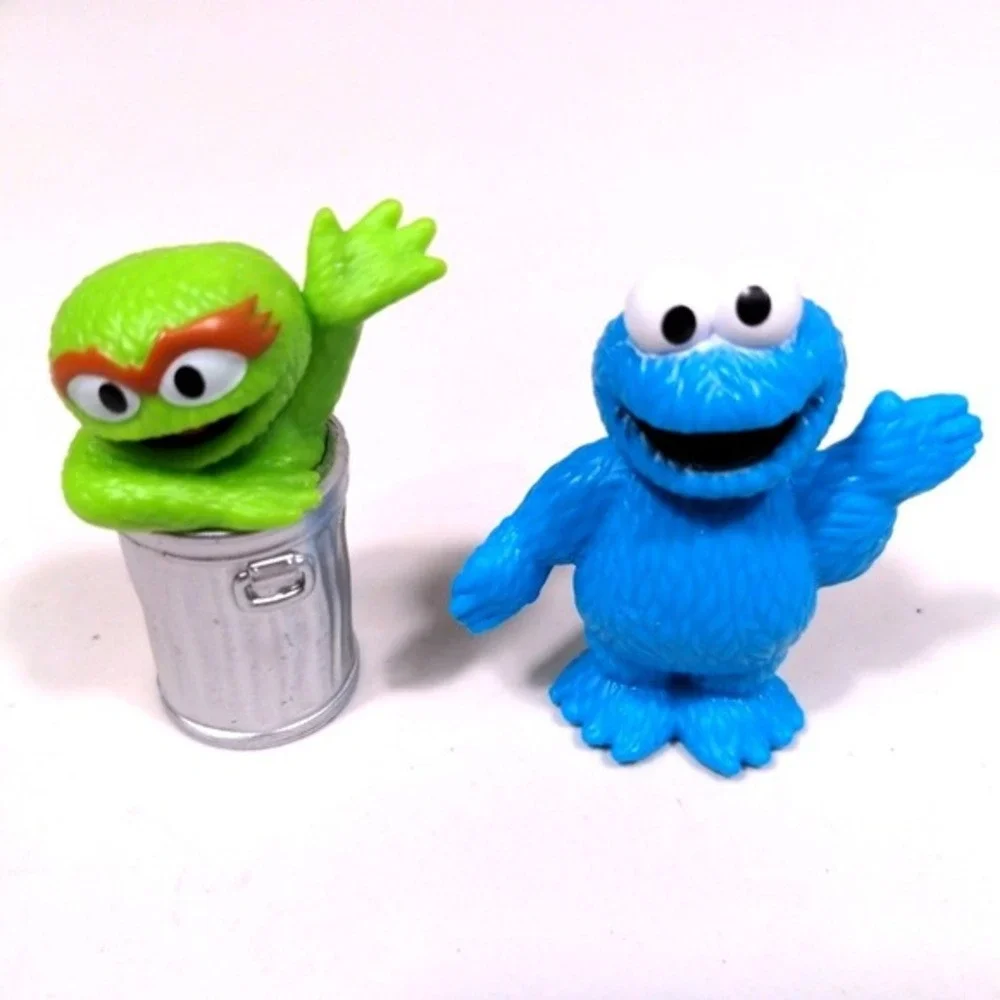 Sesame Street PVC Figures Cookie Monster & Oscar the‎ Grouch 2.5